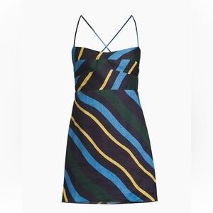 Cala de la Cruz Terre Stripe Strapless Minidress